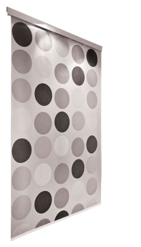 Roleta wannowo-prysznicowa z kasetą Estiva 140x240 cm wzór koła szare grafit 1 szt.