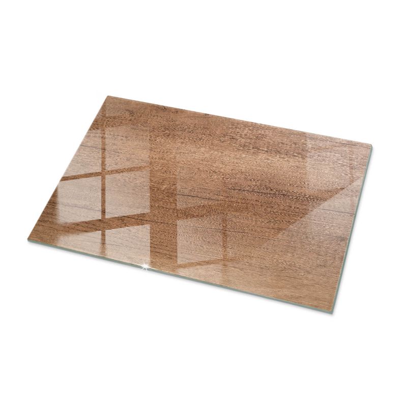 Blat szklany Tulup 100x70 cm Naturalny wzór drewna 1 szt.