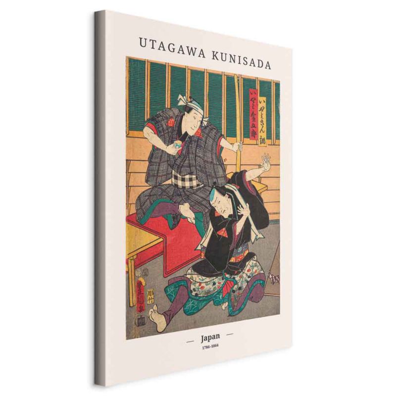 Obraz Artgeist Japoński drzeworyt 60 x 90 cm flizelina 1 szt