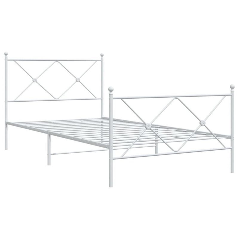 Łóżko metalowe WaszeMeble 100x200 cm biała WM-376564 1 szt.
