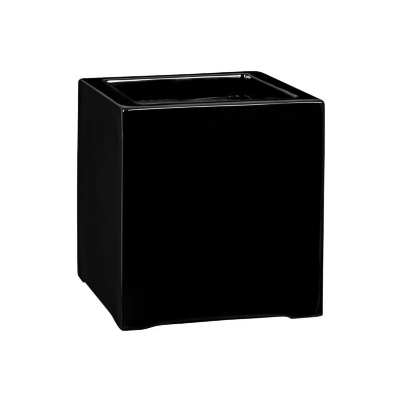 Doniczka Lechuza Z Włókna Szklanego Na Taras Do Domu D992A Czarny Połysk 1 szt