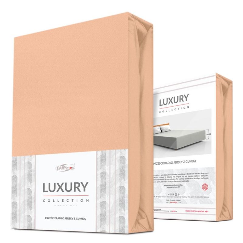 Prześcieradło jersey z elastanem z gumką Darymex 140x200 kolor róż 1 szt.