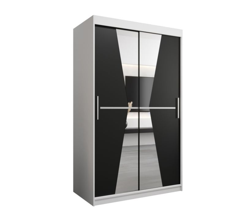 Szafa przesuwna Garderoba Abiks MAROKO 120 biały/czarny 1 szt.