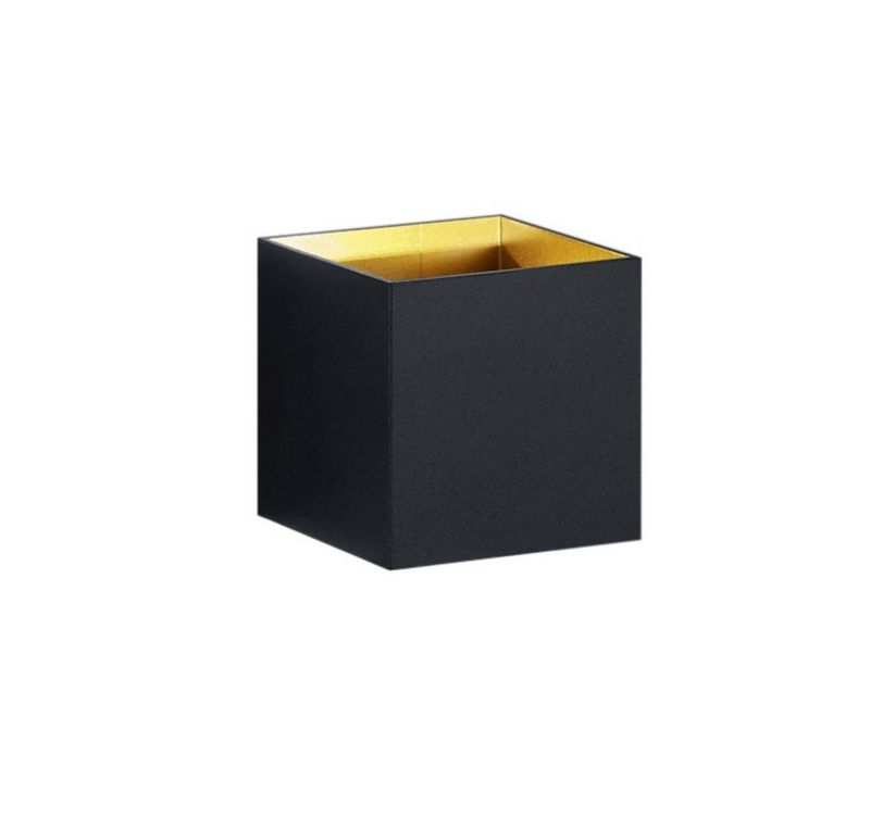 Kinkiet ścienny Trio Louis czarny-mosiądz-złoty LED 4.3W 3000K 430lm IP20 wym: 10 x 10 x 10 cm - 1 szt.