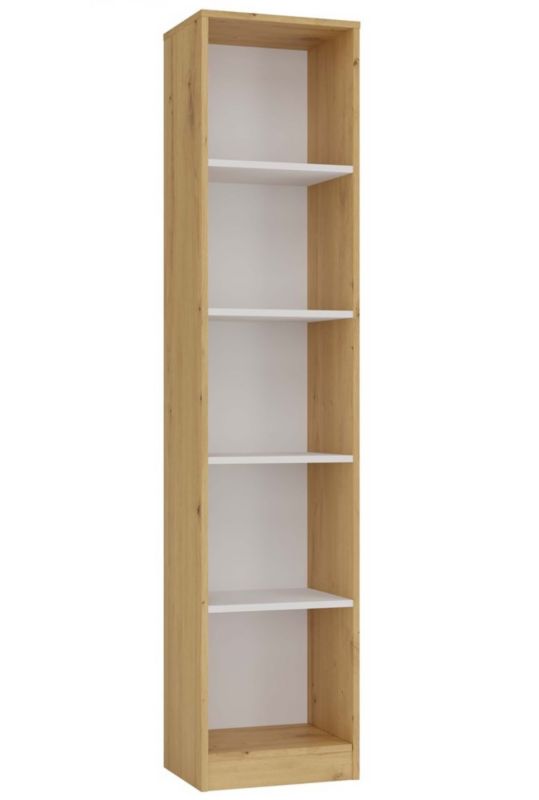 Regał TopEshop Onyx R40 Dąb Artisan Biel 30x40x182 cm 1szt