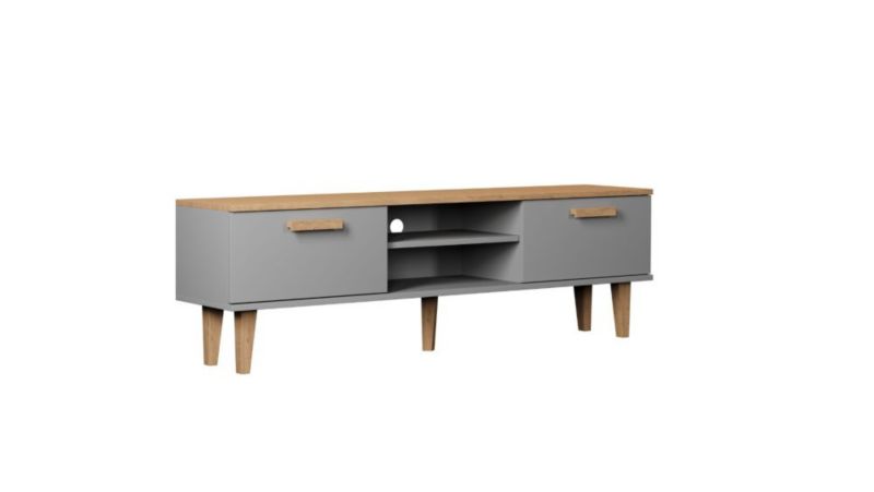 Szafka RTV Kocot Meble DENVER 160 szara/hikora 1 szt.