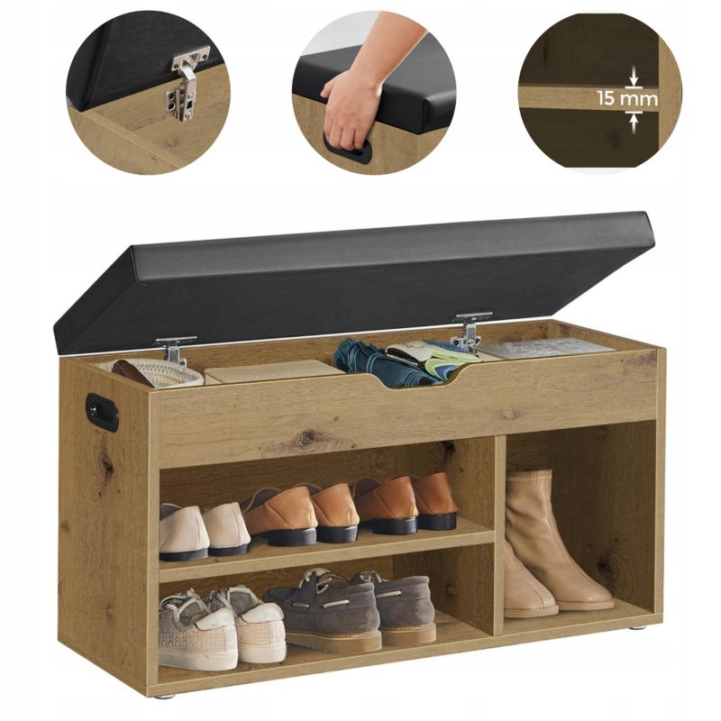 Szafka na buty Matkam pojemnik na obuwie z szufladą dąb artisan 1 szt.