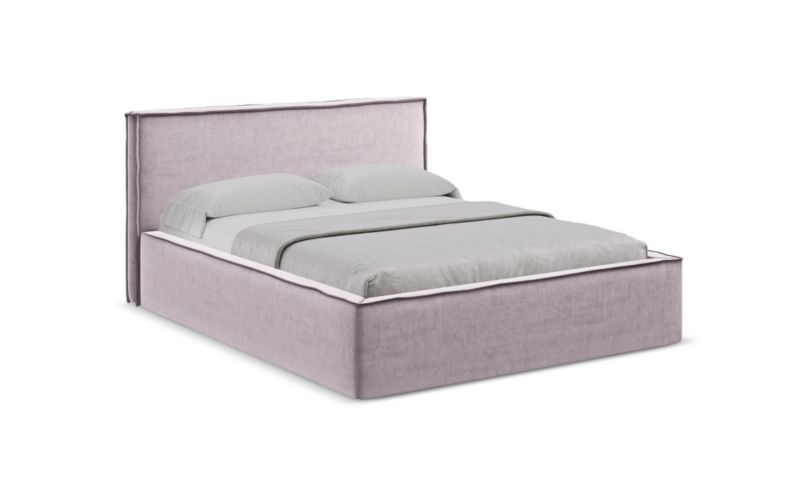Łóżko LaMiaSofa Anani z weluru 180x200 lawendowy 1 szt.
