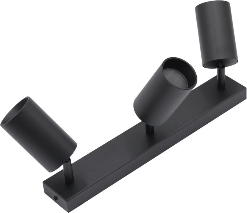 Kinkiet ścienny IdeaLED Qualis czarny 3 x GU10 x 40W IP20 wym: 38 x 6 cm - 1 szt.