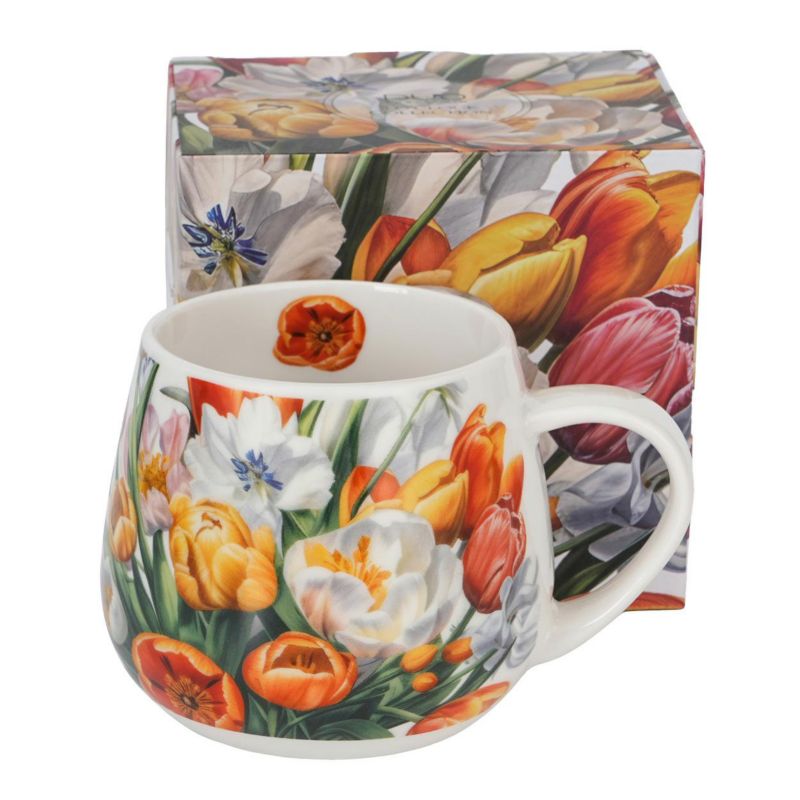 Kubek Baryłka Tulipany DUO porcelanowy w kwiaty 430 ml 1 szt.