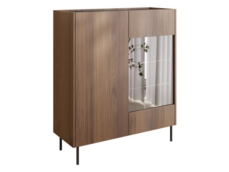 Witryna MIRJAN 24 Tewos W97 orzech warmia + marmur czarny 1 szt.