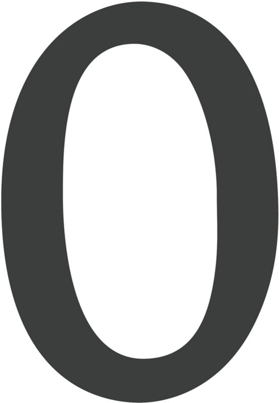 Cyfra 0 Stahl aluminium 190 mm grafitowa