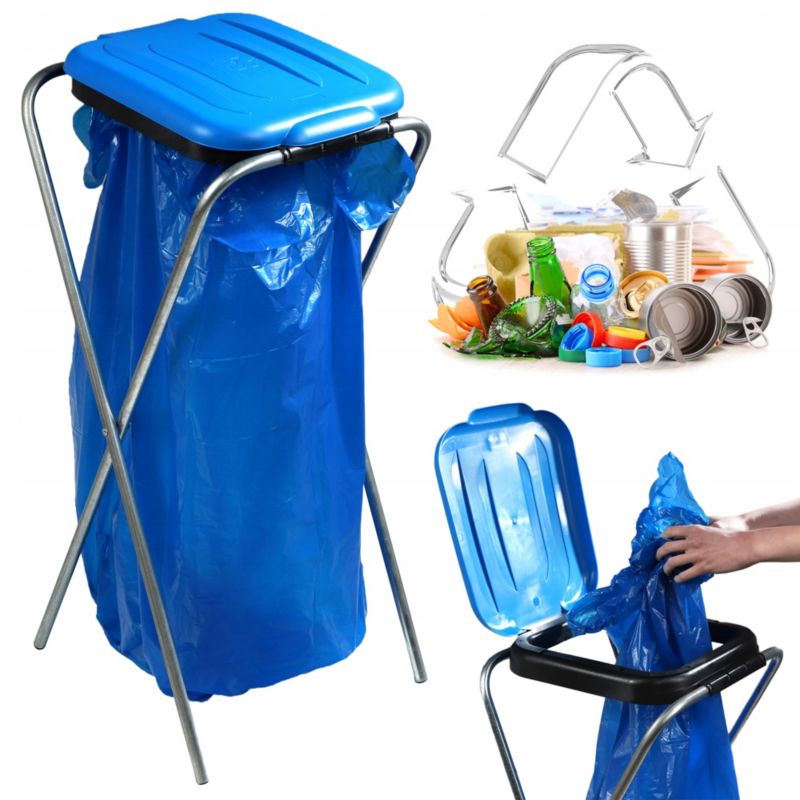 Kosz KADAX Stojak Do Segregacji Śmieci 1 Stanowisko Na Worki 120L Stelaż 1szt.