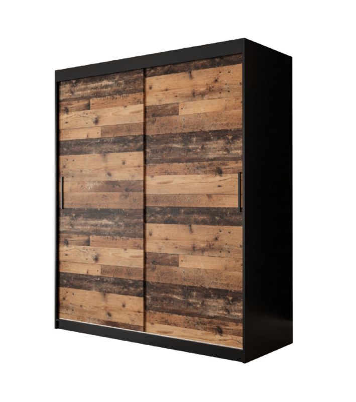 Szafa przesuwna Abiks Old Style T 150 czarny + Abiks Old style 1 szt.