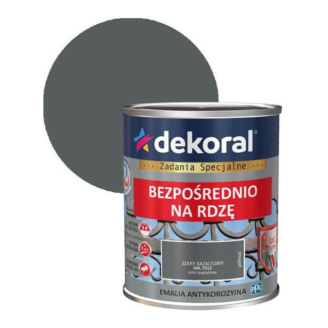 Emalia antykorozyjna Dekoral szary półmat 0,65 l