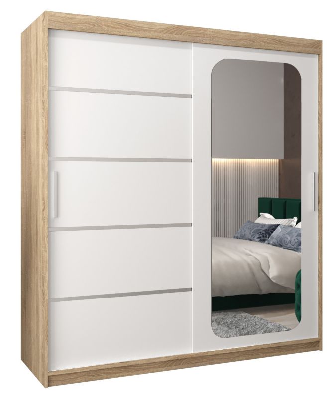 Szafa przesuwna Garderoba Abiks PROMO V2 180 sonoma/biały 1 szt.