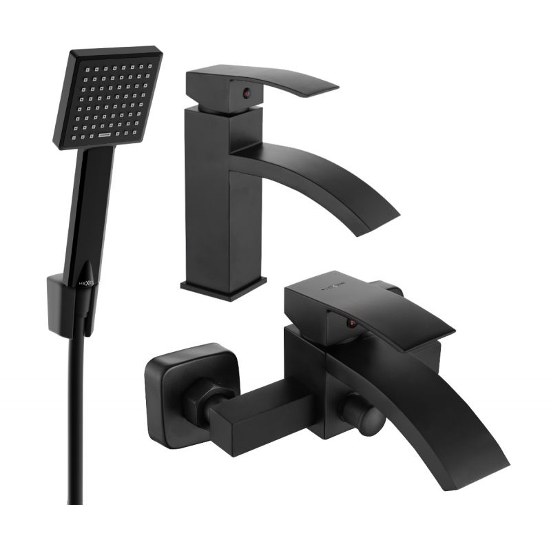 Zestaw wannowy Mexen Libra czarny 745103R45-70 1 szt.