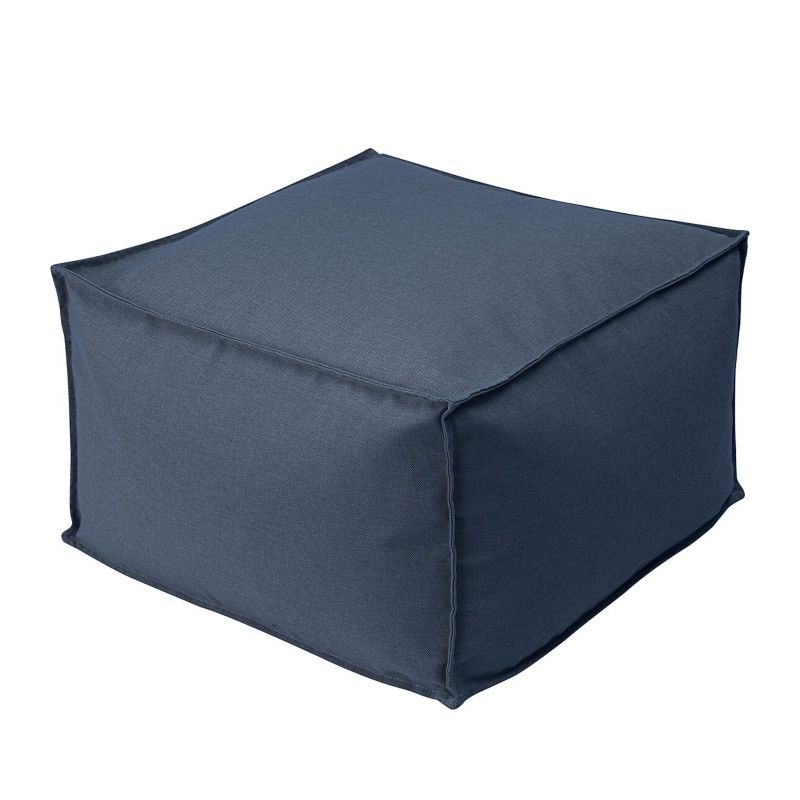 Puf ogrodowy Dekoria 65 x 65 x 38 cm granatowo-czarny 1 szt.