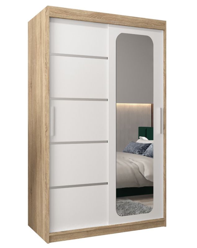 Szafa przesuwna Garderoba Abiks PROMO V2 120 sonoma/biały 1 szt.