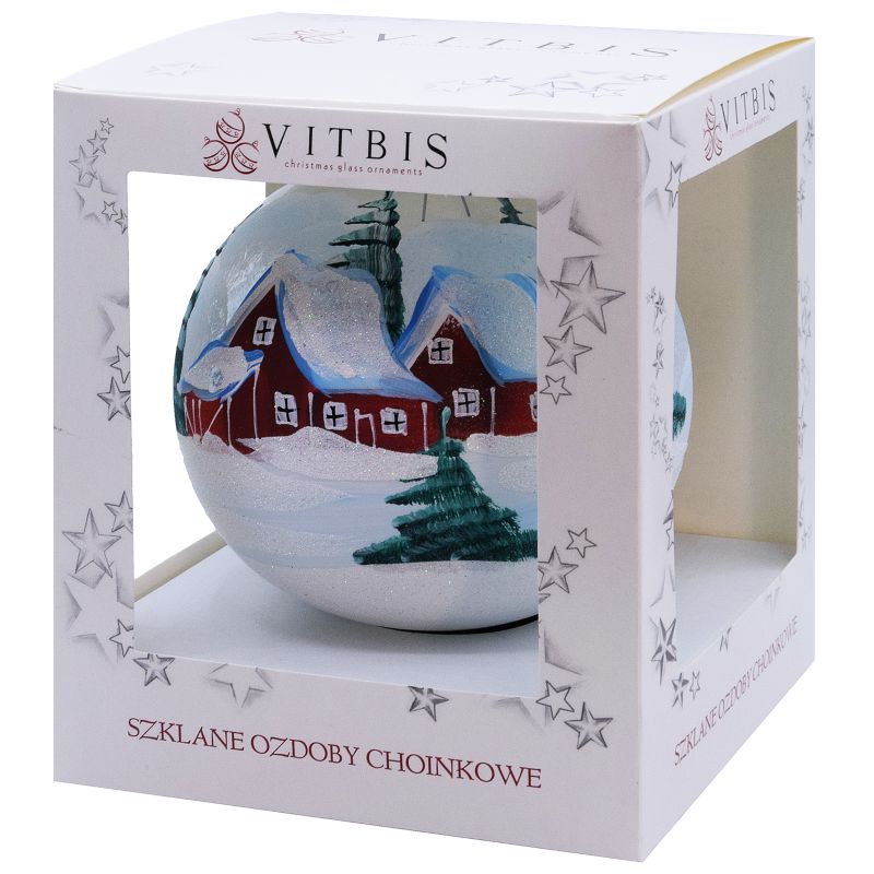 Bombka szklana 15 cm ornament 1 szt. wersja 2