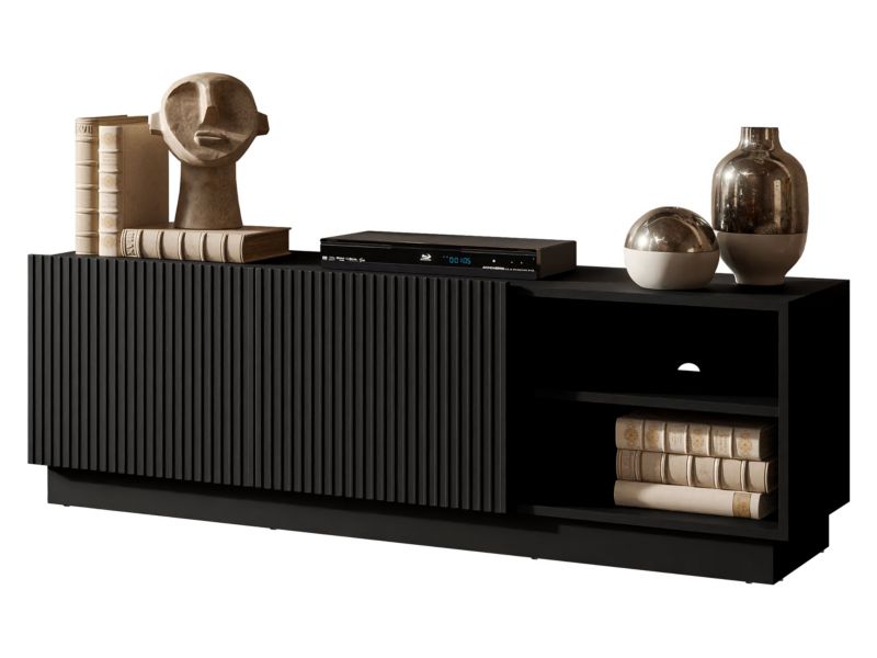 Szafka RTV MIRJAN 24 Liverti 150 2D czarny 1 szt.