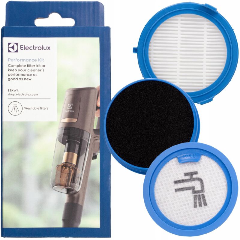 Filtry do odkurzacza, Electrolux, oryginalne, do AEG Elektrolux ESKW4, zmywalne, HEPA, wstępne, 3szt