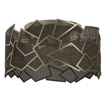 Lampa sufitowa wisząca Luminex Camo tytanowe złoto wym: 26,5 x 49,5 x 49,5 cm 3xE27 x 15W 1 szt.