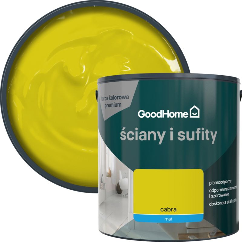Farba plamoodporna GoodHome Premium Ściany i Sufity cabra 2,5 l