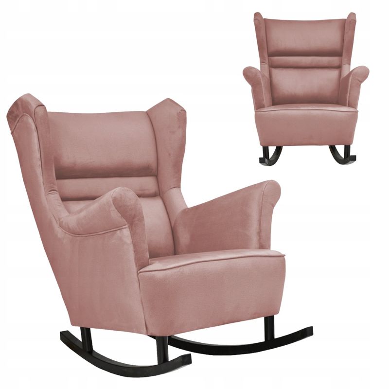 Fotel uszak do salonu bujany Family Meble Zoja róż 1szt