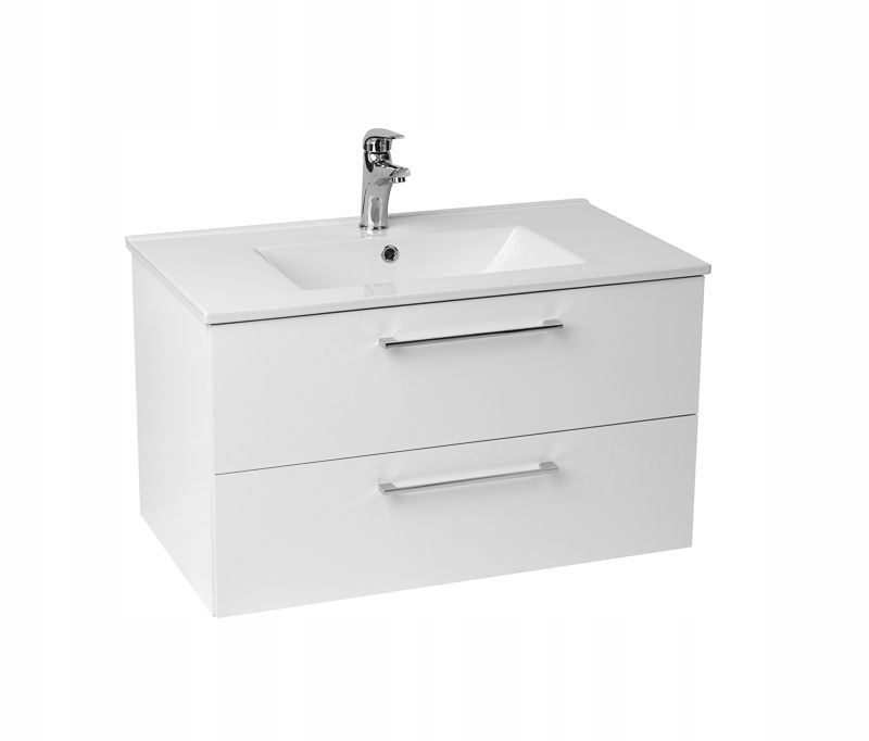 Szafka Łazienkowa Stamar z Umywalką 800x470mm Wisząca Biała Połysk SoftCLose 1 szt