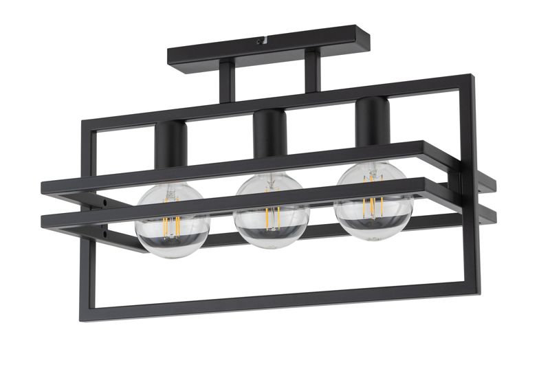 Lampa sufitowa wisząca Sigma Lighting Merci 0669 czarna dekoracyjna 3xE27 x 1 szt.