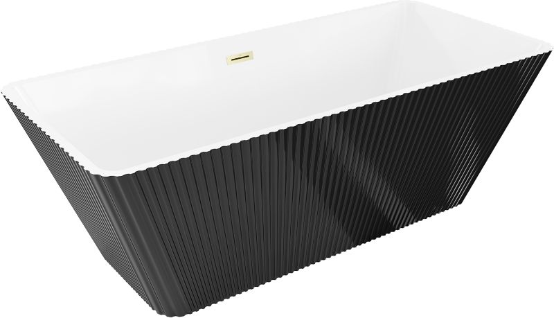 Wanna wolnostojąca Mexen Tava biało-czarna 170x75 cm .- 52851707575-55 1 szt.