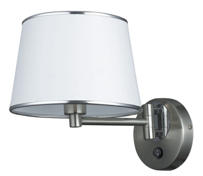 Kinkiet ścienny Candellux Ibis biało-srebrny-chromowany 1 x E14 x 40W IP20 wym: 25 x 20 x 29 cm - 1 szt.