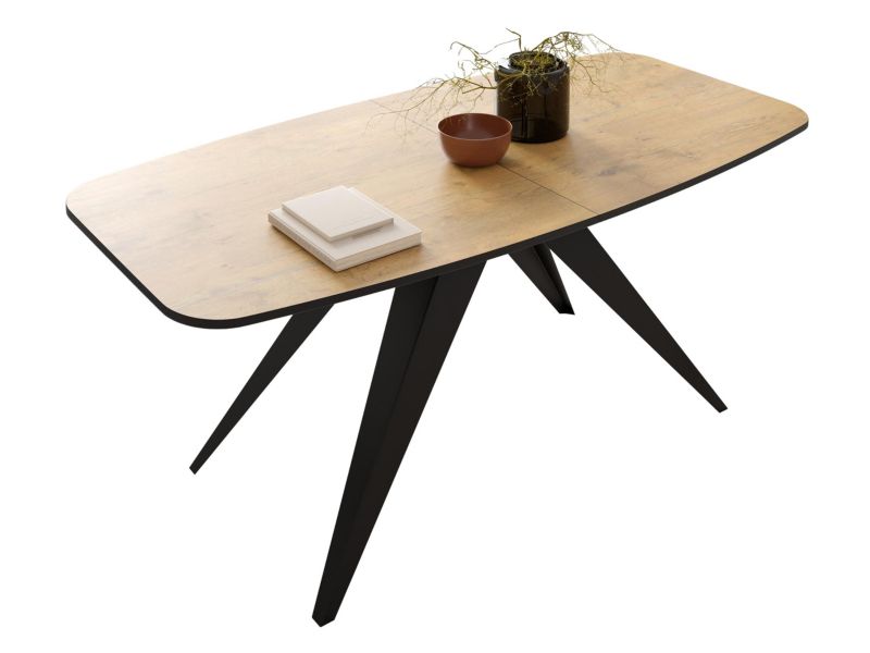 Stół rozkładany MIRJAN 24 Ferro 160 czarny/dąb lancelot 1 szt.