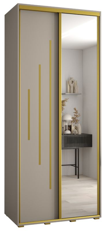 Szafa przesuwna Abiks 60 wysoka Dakota 13 110 kaszmir+kaszmir+złot 1 szt