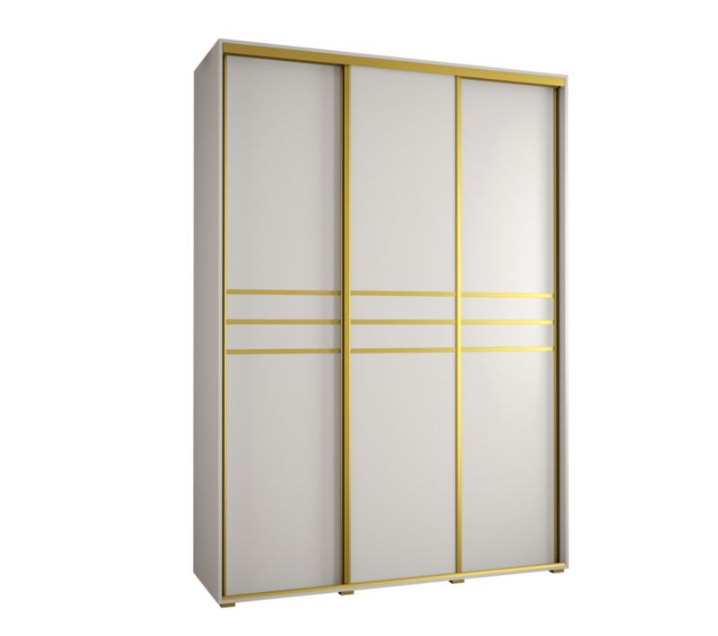 Szafa przesuwna Abiks DAVOS 10 wysoka szer.170cm biały/biały/złoty 1szt.