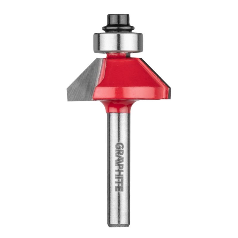 Frez kształtowy GRAPHITE z łożyskiem, HM, 26.6 x 9.52 mm, trzpień 6 mm 1 szt