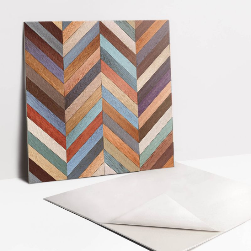 Kafelki samoprzylepne Tulup Kolorowe deseczki 30x30 cm 9 szt.