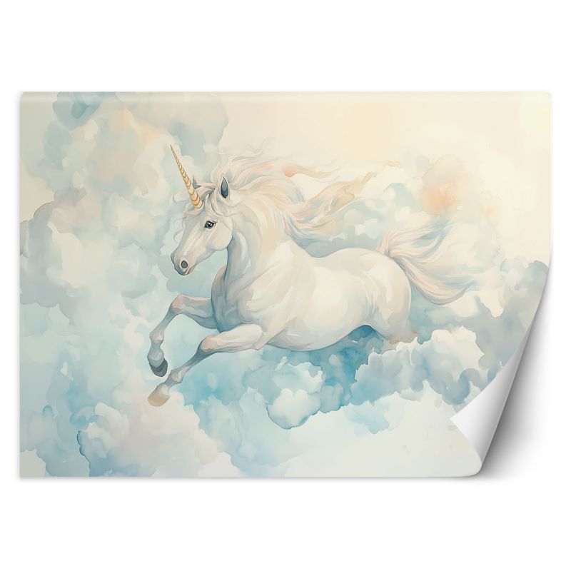 Fototapeta Feeby Jednorożec w błękitnych chmurach 350x245 1 szt