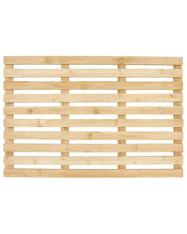 Mata łazienkowa bambusowa 53 x 36 cm jasne drewno Bartow 1 szt.