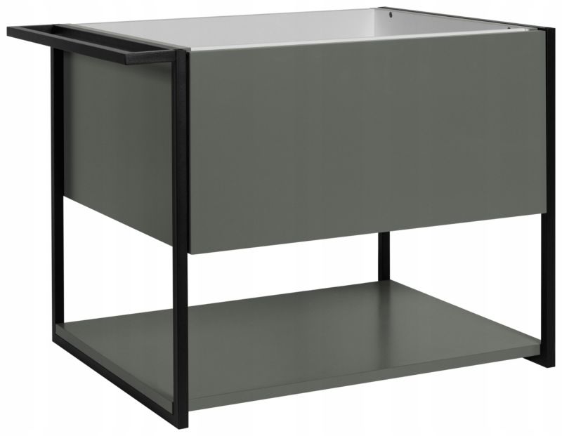 LAKIEROWANA Szafka pod UMYWALKĘ 60 cm ZIELONA Wisząca Szuflada Wieszak