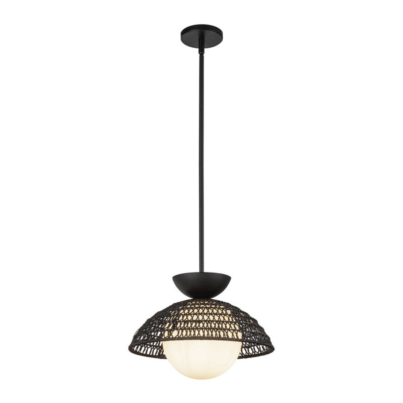 Lampa wisząca Alora Mood Perth 5115 matowy czarno-matowy opal do kuchni 1xE27 x 60W 1 szt.