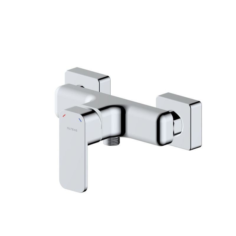 Bateria prysznicowa Oltens Hadsel chrom jednouchwytowa ścienna mosiądz 1 szt.