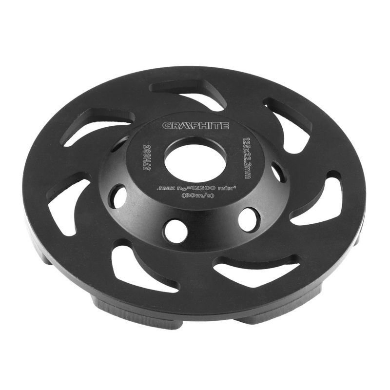 Tarcza diamentowa GRAPHITE szlifierska 125 x 22.2 x 5 mm, segment L 1 szt