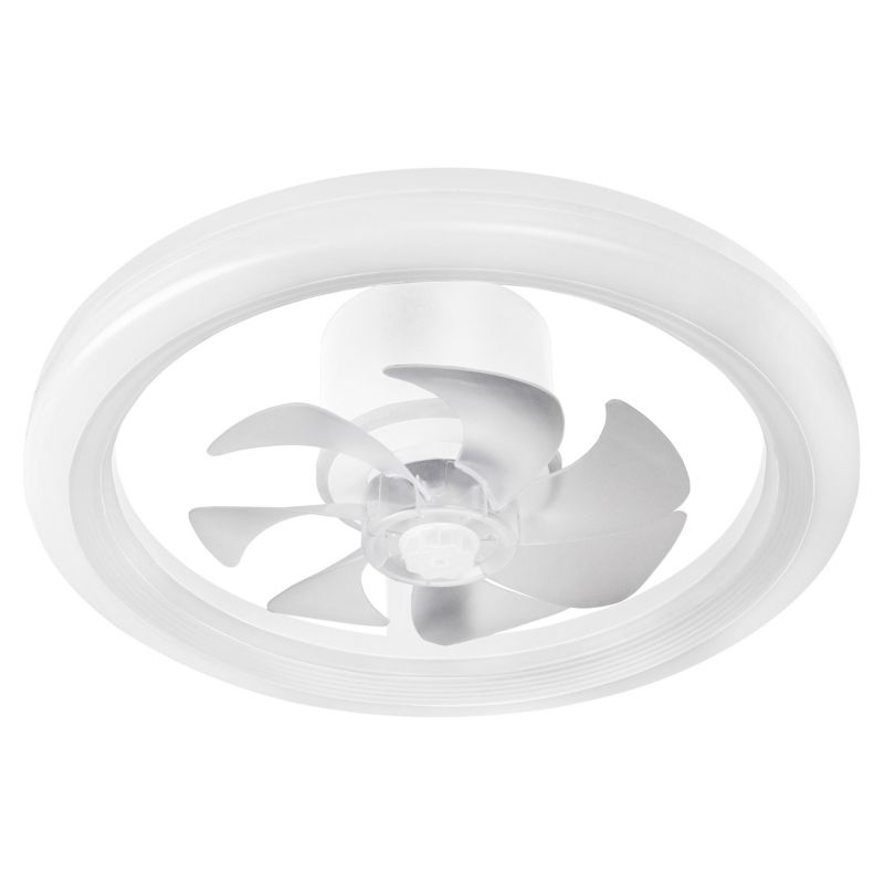 Lampa sufitowa plafon LED XUDO 45W z wentylatorem 3CCT z pilotem i aplikacją Biały Okrągły 1 szt.