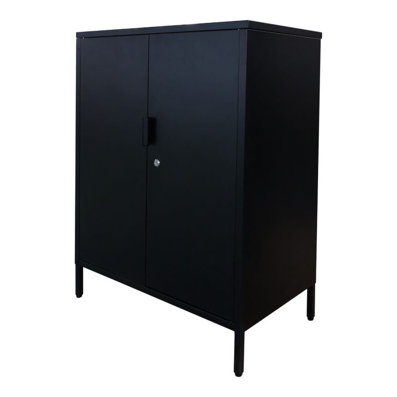 Szafa metalowa 90 x 70 x 40 cm czarna