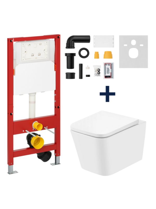 Zestaw miska WC stelaż akcesoria do montażu Uptrend YOSEMITE Gravis UP-Pack biały połysk 1 kpl.