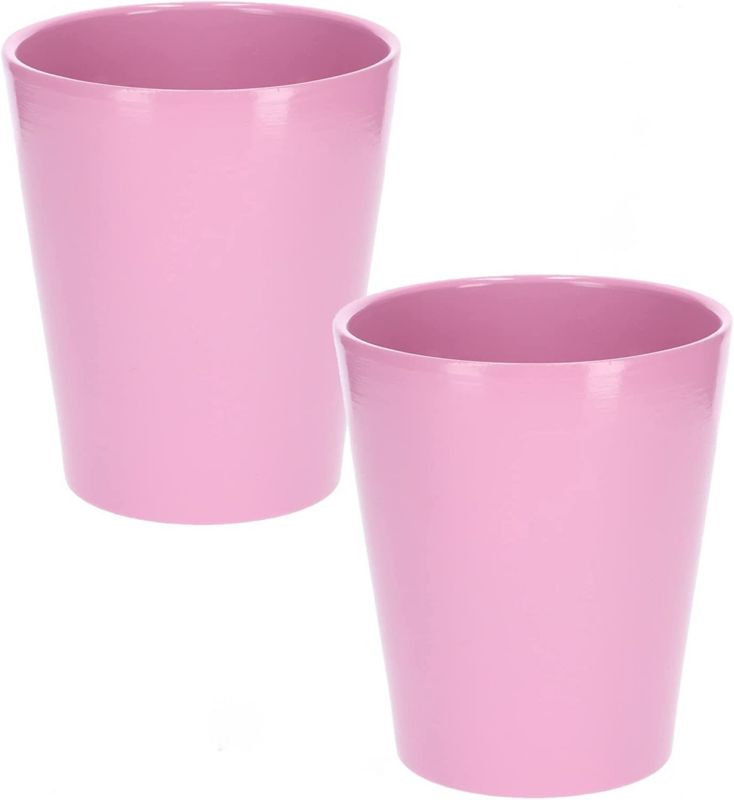 Doniczka ceramiczna KOTARBAU 12 cm jasnofioletowa 2 szt.