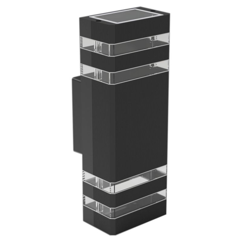 Kinkiet zewnętrzny Eko-Light Vini czarny 2 x GU10 x 10W IP54 wym: 29,5 x 6,5 x 11 cm - 1 szt.