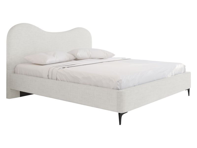 Łóżko tapicerowane MIRJAN 24 ze stelażemTriana 180x200 jasnoszary 1 szt.